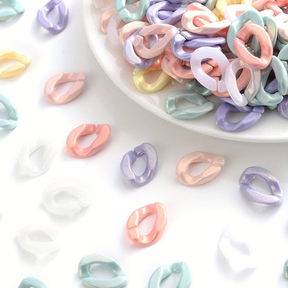 Sparkling Acrylic Oval Chain Beads