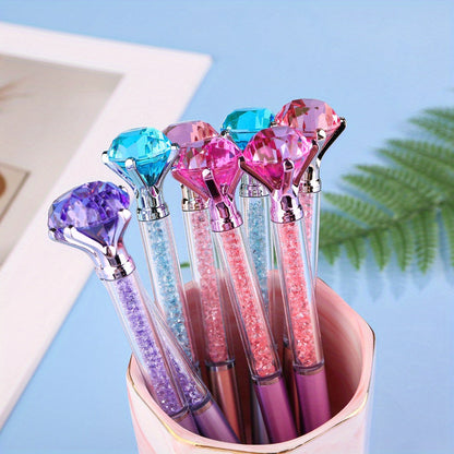 12-Piece Artificial Crystal Rotating Ballpoint Pens