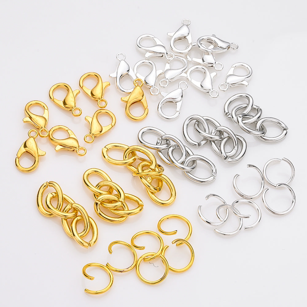 Gold and Silver Jewelry Findings Set