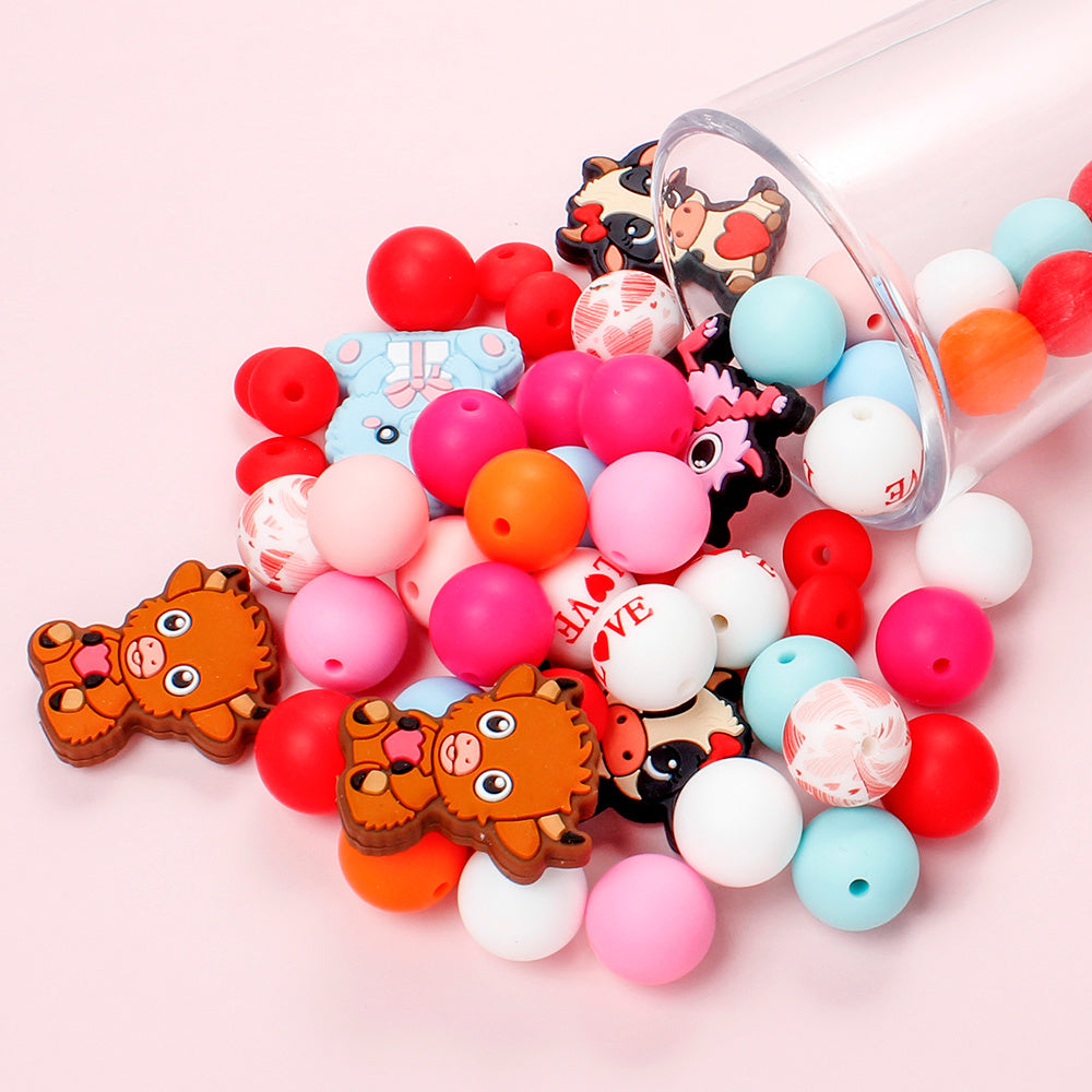 Pink Silicone Bead Jewelry Kit
