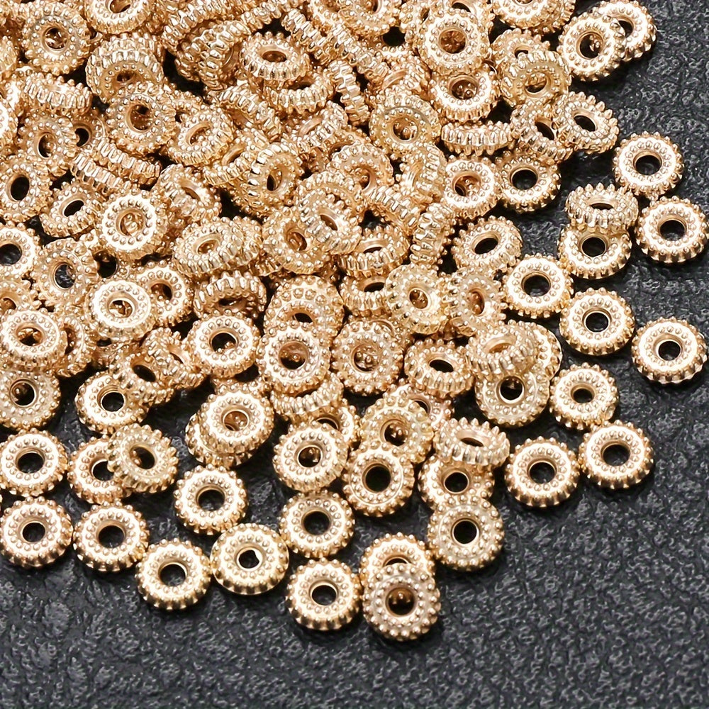 200PCS 6mm Round Gear Wheel Plastic Spacer Beads