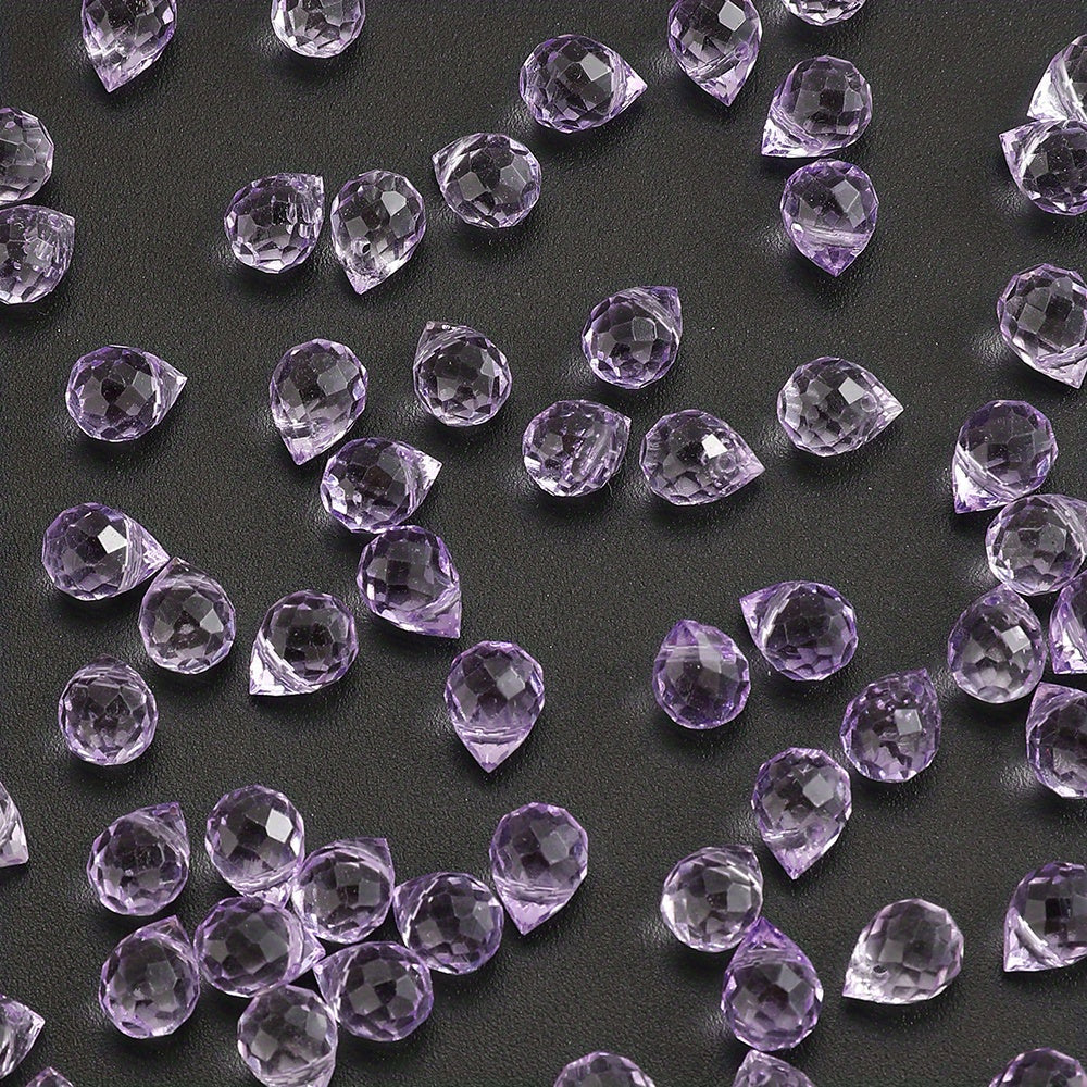 8x10 mm Glitter Strawberry Faceted Glass Beads