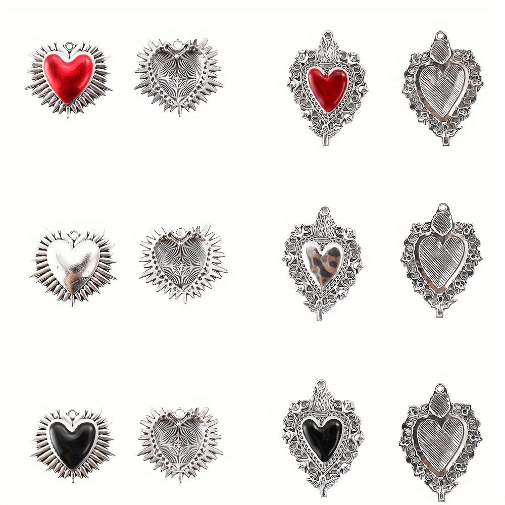 Love & Peach Heart Alloy Hook Charms