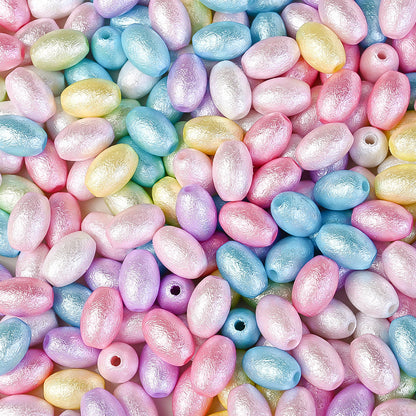 Acrylic Wrinkle Oval Beads