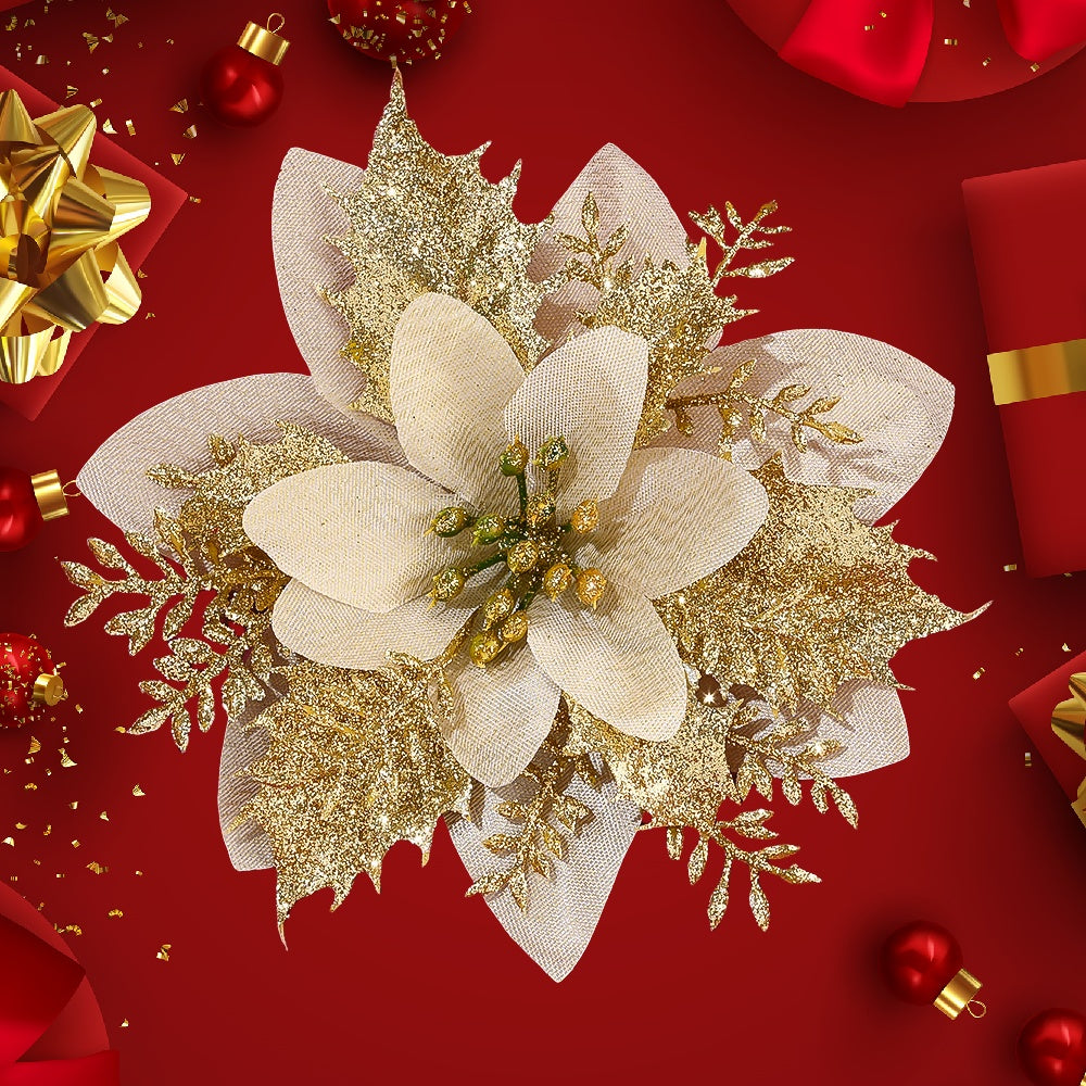 Elegant Handmade Christmas Plastic Flowers
