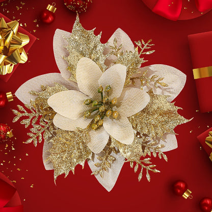 Elegant Handmade Christmas Plastic Flowers