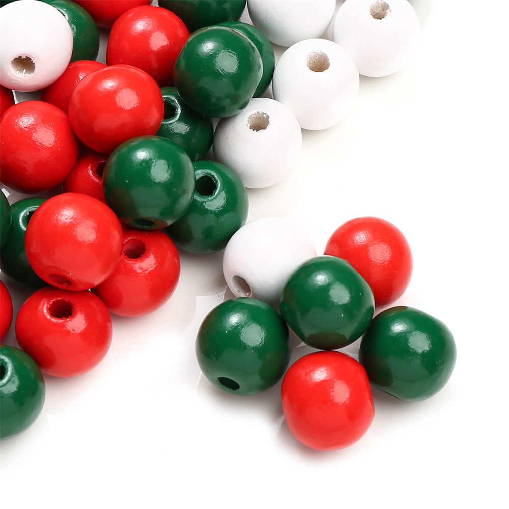Mixed Color Round Wooden Beads