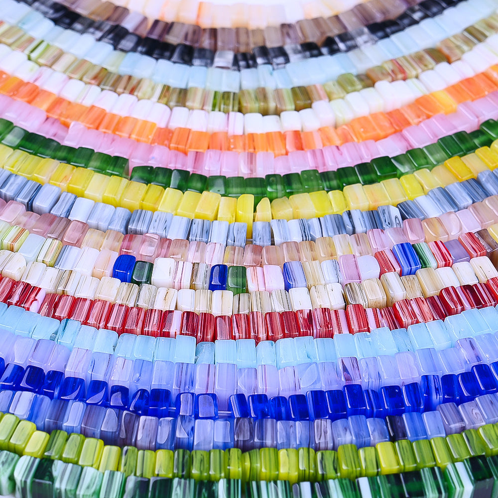 Square Natural Stone Beads