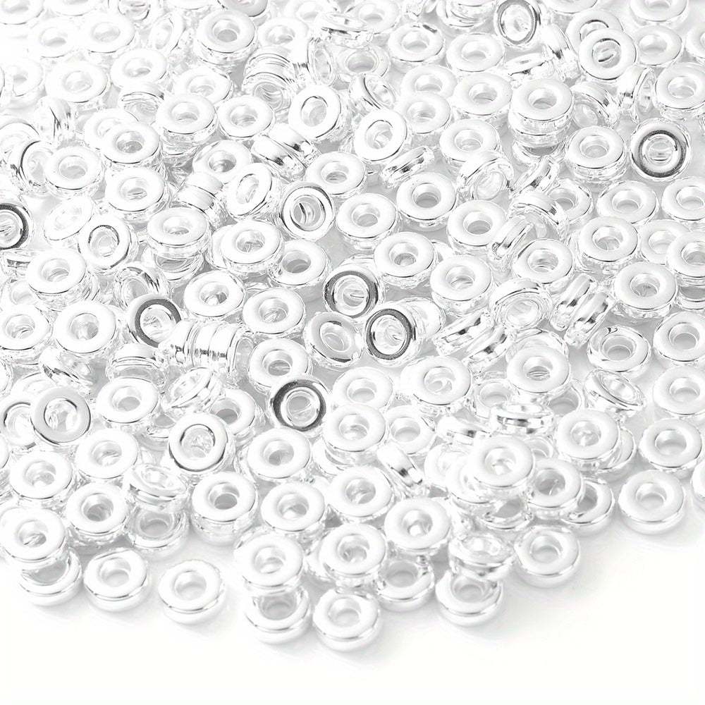 100PCS 6mm CCB Large Hole Flat Wheel Spacer Bead Set