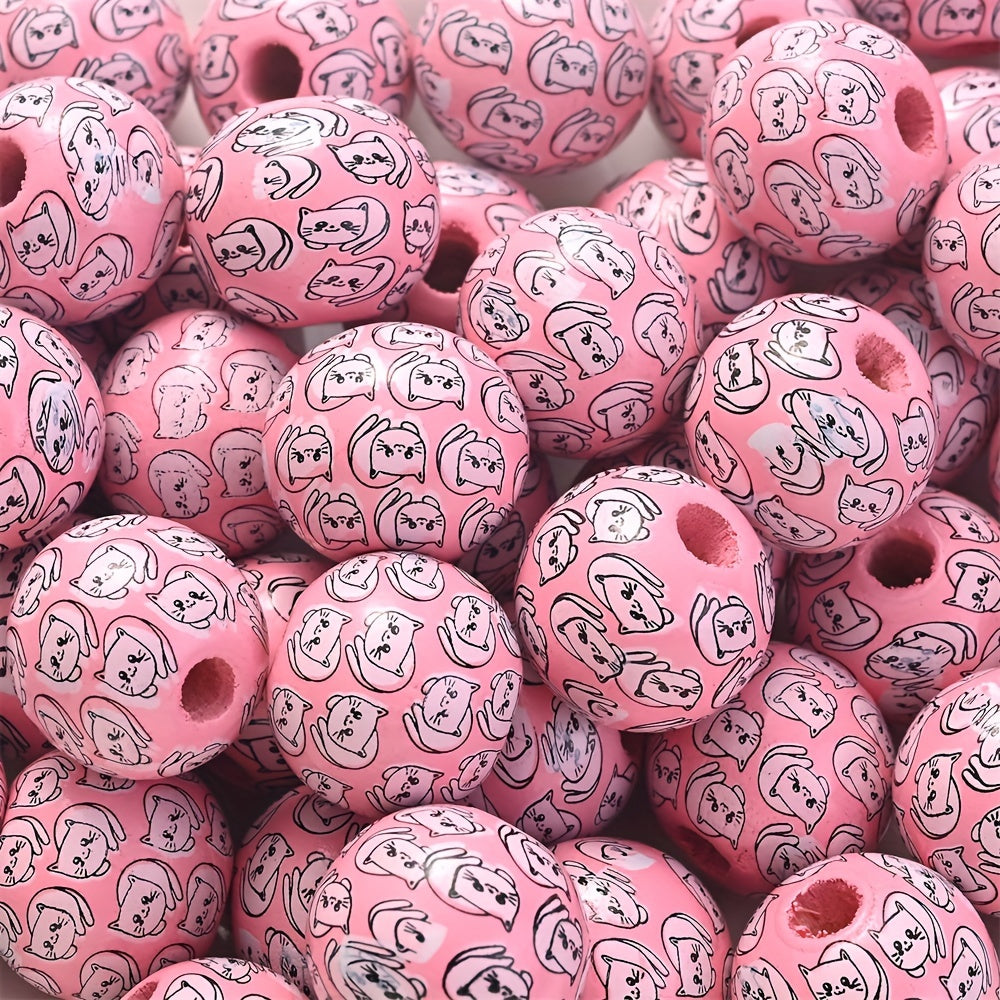 Colorful Round Wooden Beads