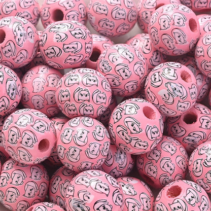 Colorful Round Wooden Beads