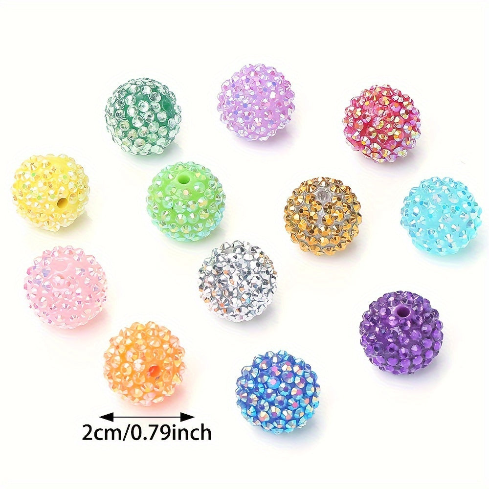 AB Color Round Resin Bayberry Beads