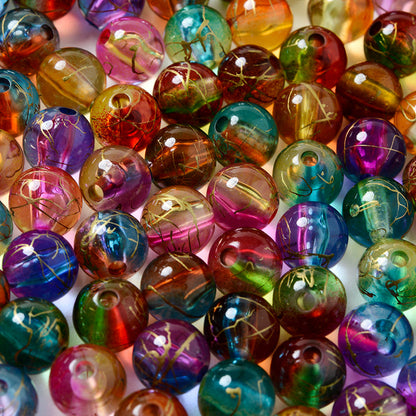 Rainbow Gradient Acrylic Beads
