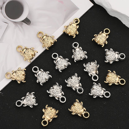 50-Piece Random CCB Plastic Beetle Pendant Charms