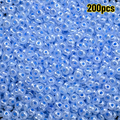200-Piece 5 mm Glossy Ice Cream Glass Beads