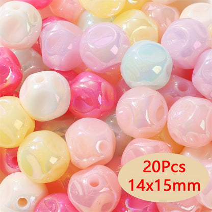 Acrylic AB Candy Color Irregular Beads