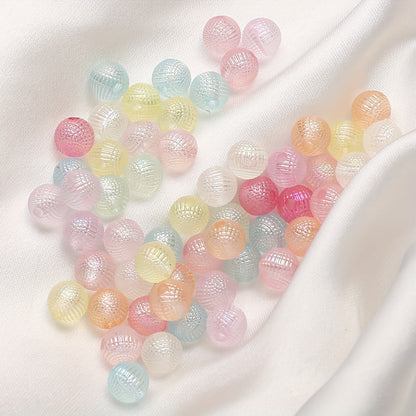 50-100pcs 8/10mm Acrylic Spacer Beads Loose Macarone Jewelry Beads