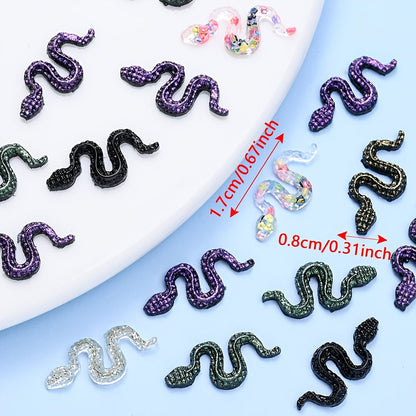 Serpentine Resin Nail Charms