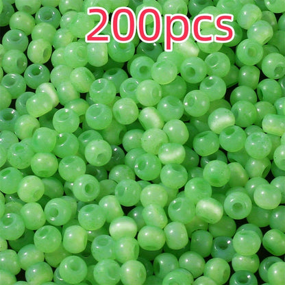 Mini Cat Eye Glass Spacer Beads