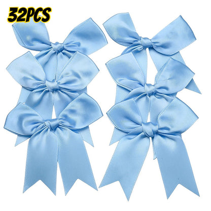 32-Piece Random Satin Ribbon Bow Set