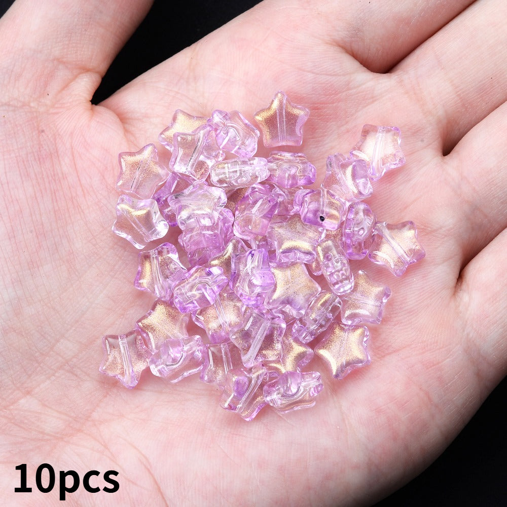 Multicolor Star Spacer Beads