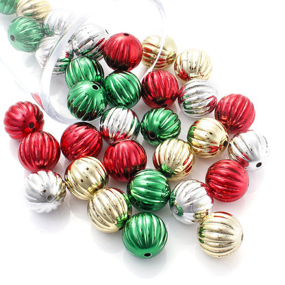 Pumpkin Round Acrylic Beads