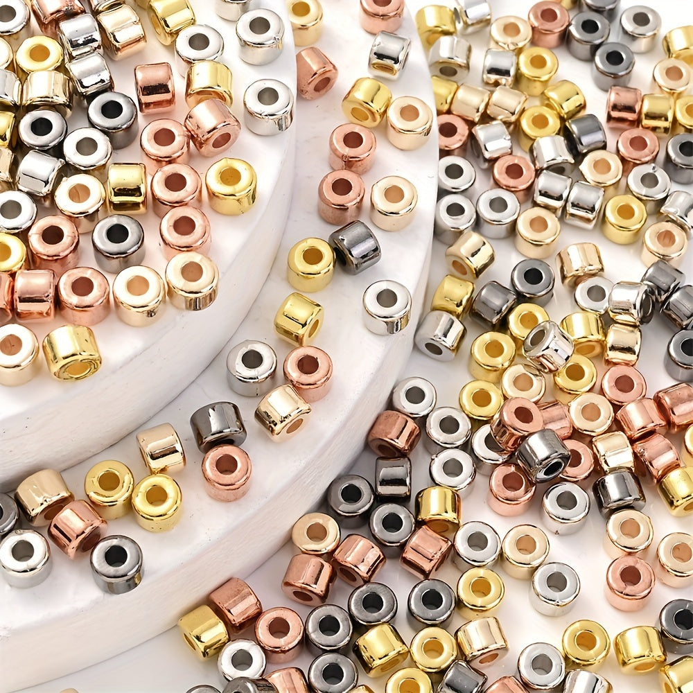 100PCS 6×5mm Multicolor CCB Tube Spacer Bead Set