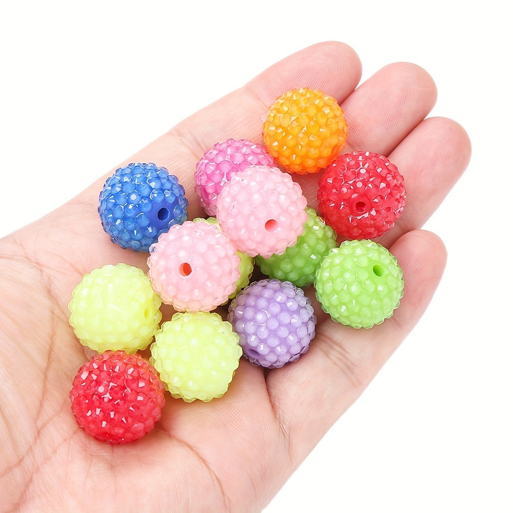 5PCS 20mm Bayberry-Shaped Resin Bead Set