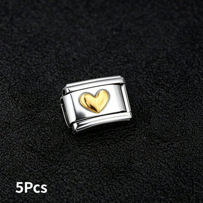 Golden Arabic Numeral Bracelet Module