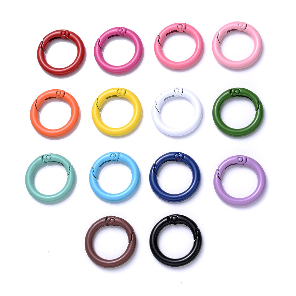 Round Keychain Buckle Spring Clasps Set
