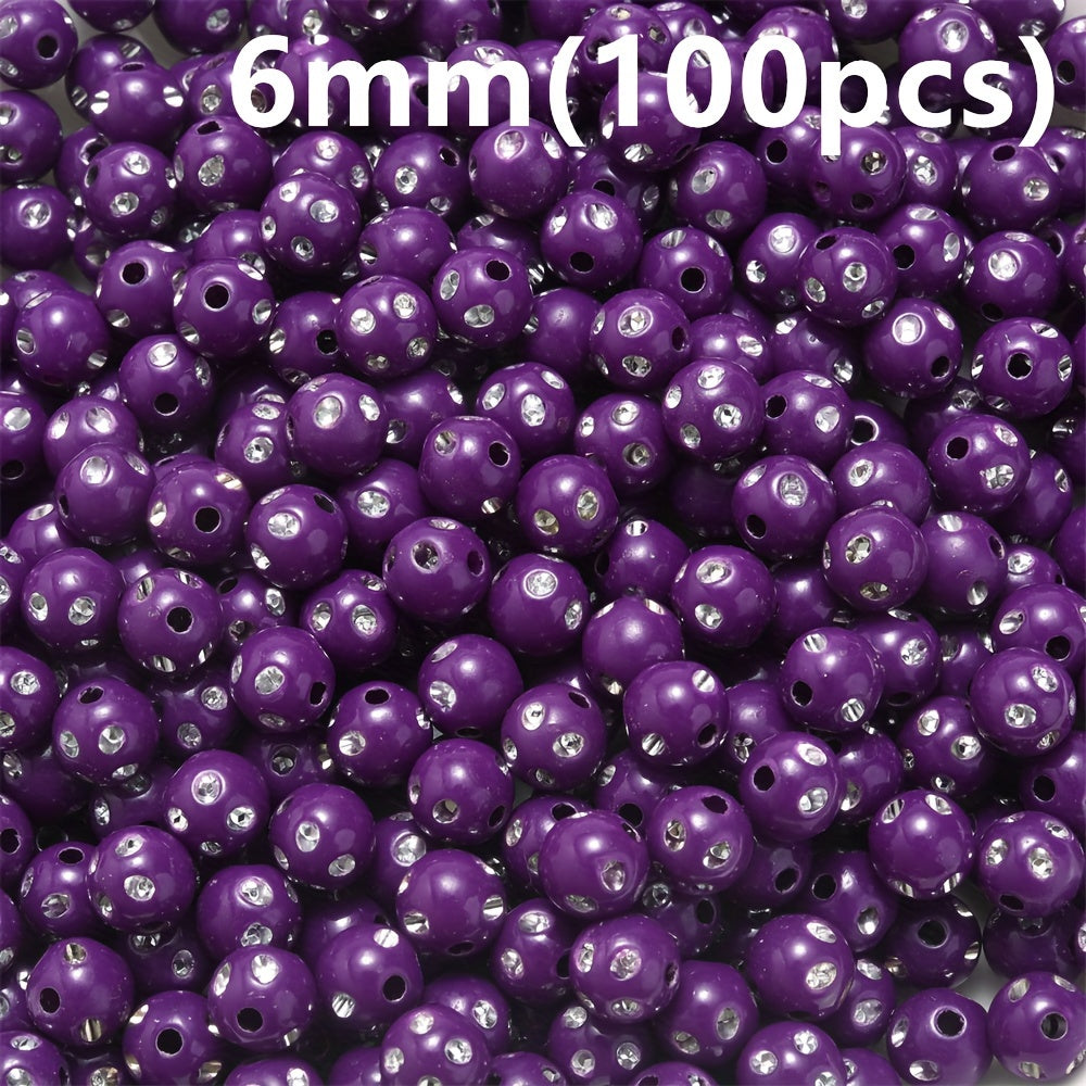 Mixed Acrylic Round Beads