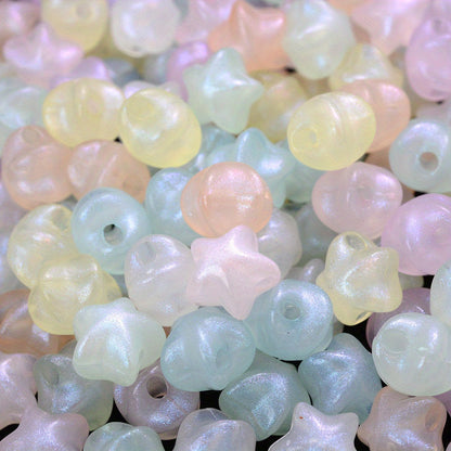 Glitter Acrylic Spacer Beads