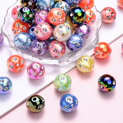 10PCS 16mm Acrylic Spacer Bead Set