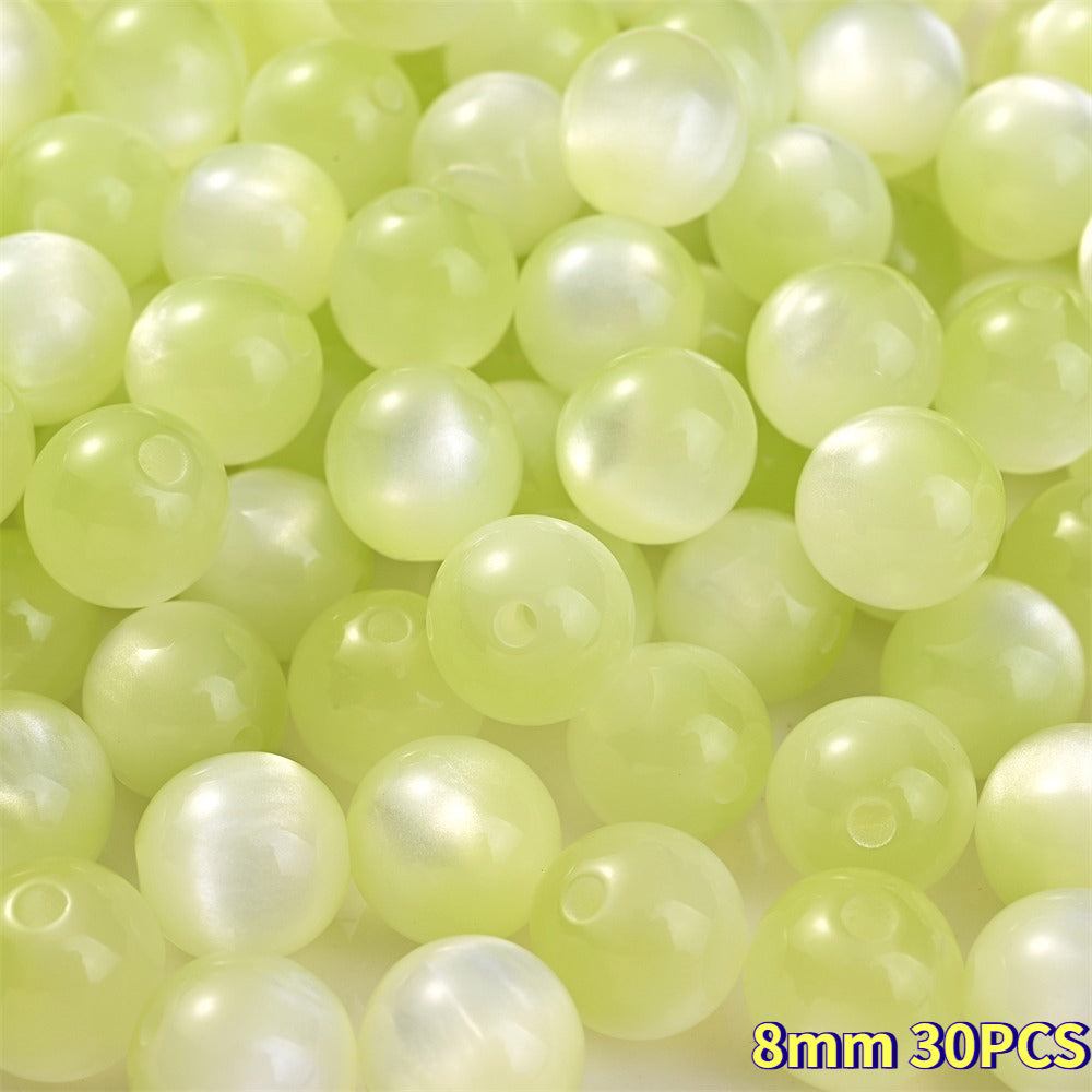 Cat Eye Resin Round Beads