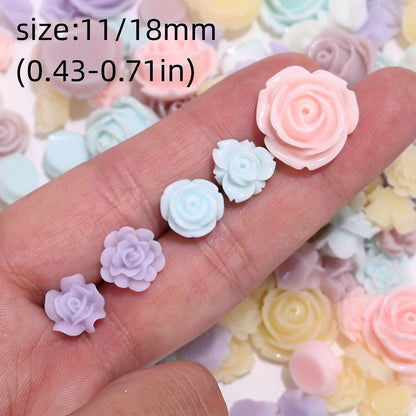 Glowing Rose Acrylic Beads