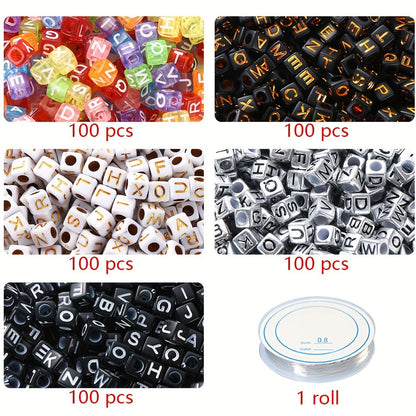 Mixed Acrylic Letter Beads Set