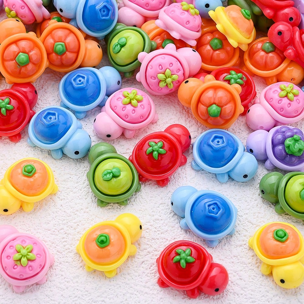 Pastoral Fruit Turtle Resin Beads