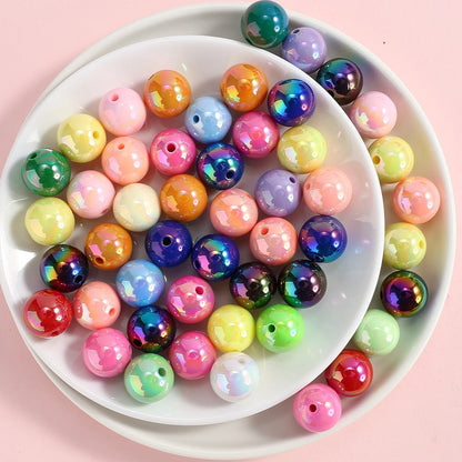 20pcs/set 16mm Shiny AB Color Round Acrylic Focal Beads