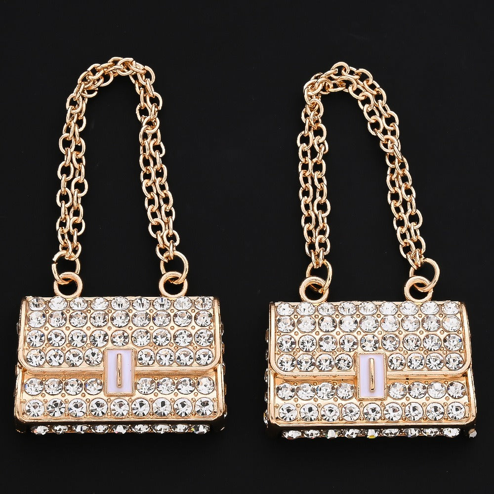 Alloy Rhinestone Bag Charms