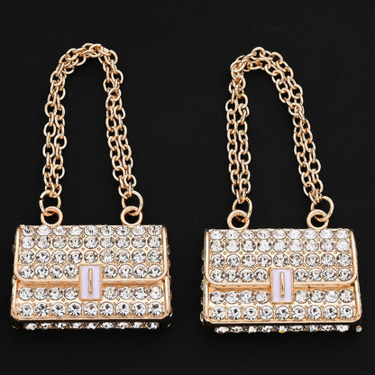 Alloy Rhinestone Bag Charms