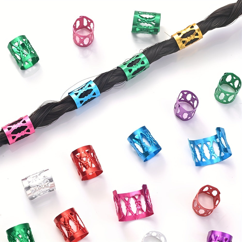 100PCS 8×9mm Vintage Flower Tube Alloy Spacer Bead Set