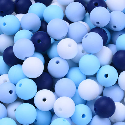 12 mm Rainbow Silicone Beads
