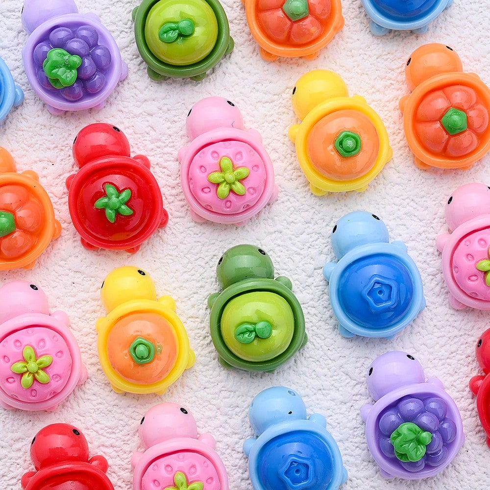 Pastoral Fruit Turtle Resin Beads