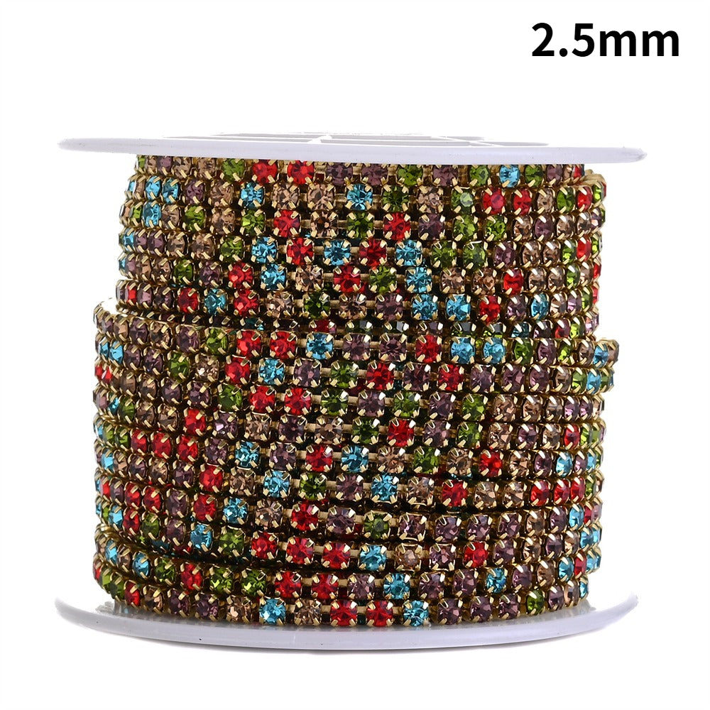 1 Roll 10 Yards Sparkling Rhinestone Chain Trim