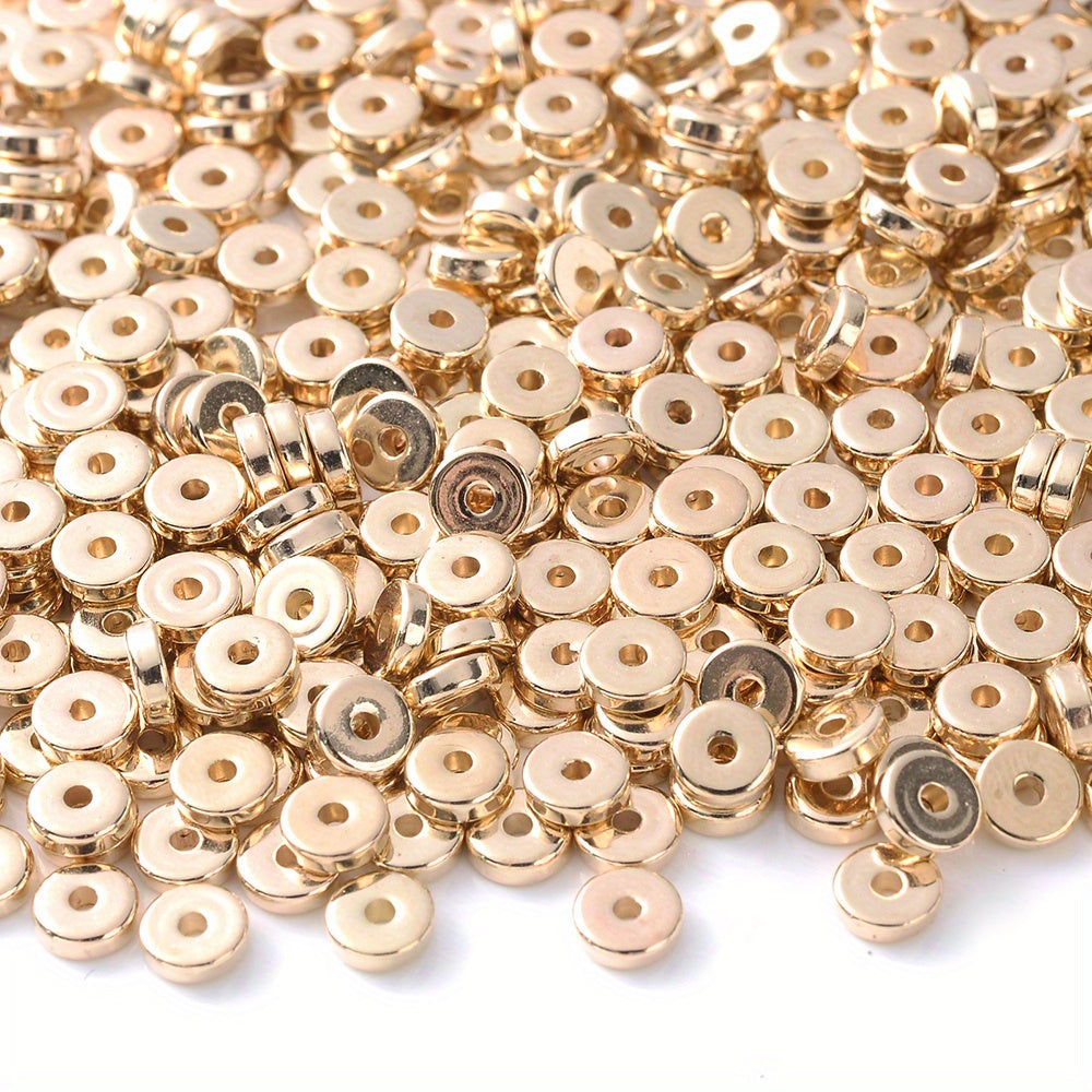 5 mm Electroplated CCB Wheel Spacer Beads