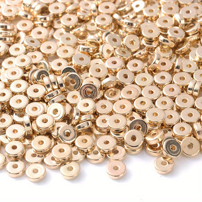 5 mm Electroplated CCB Wheel Spacer Beads