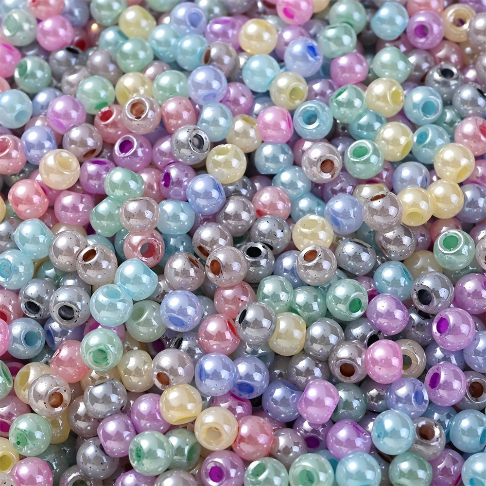 200PCS 4mm Cream Glass Rice Beads