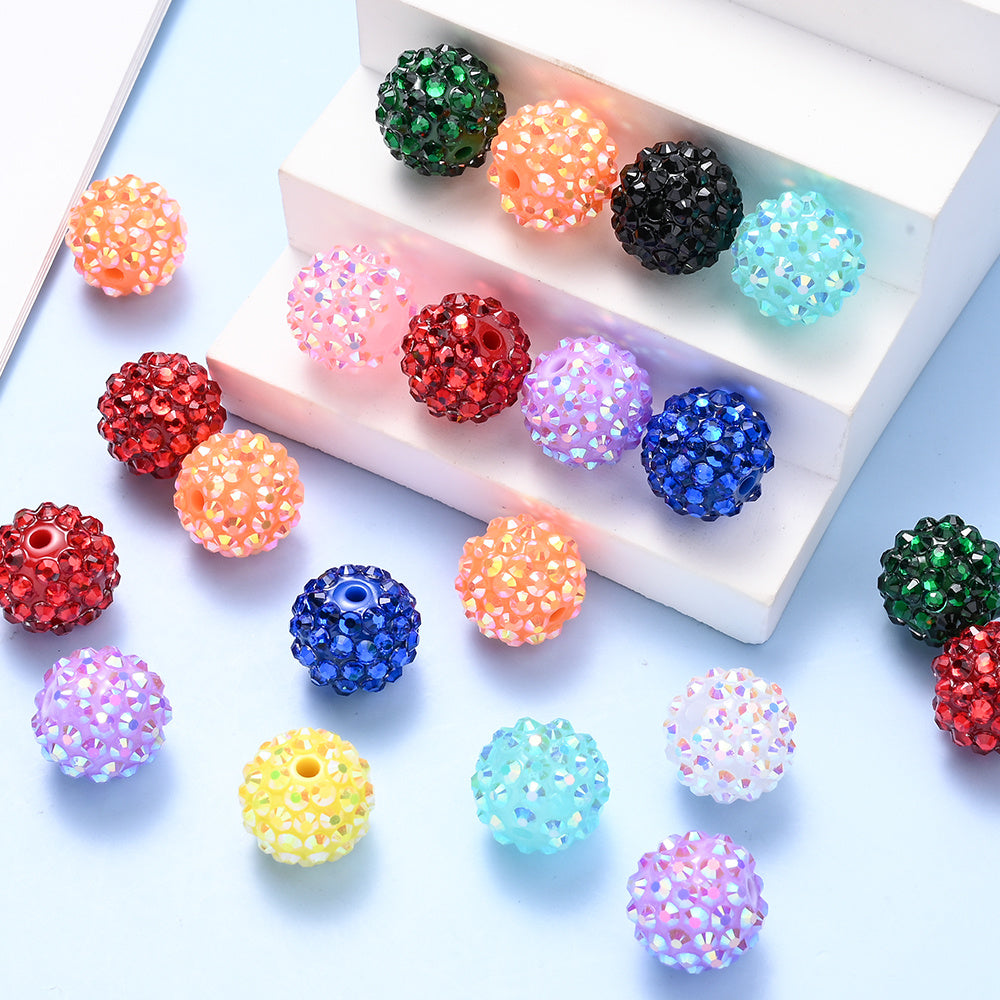 Shiny Rhinestone Bayberry Ball Beads