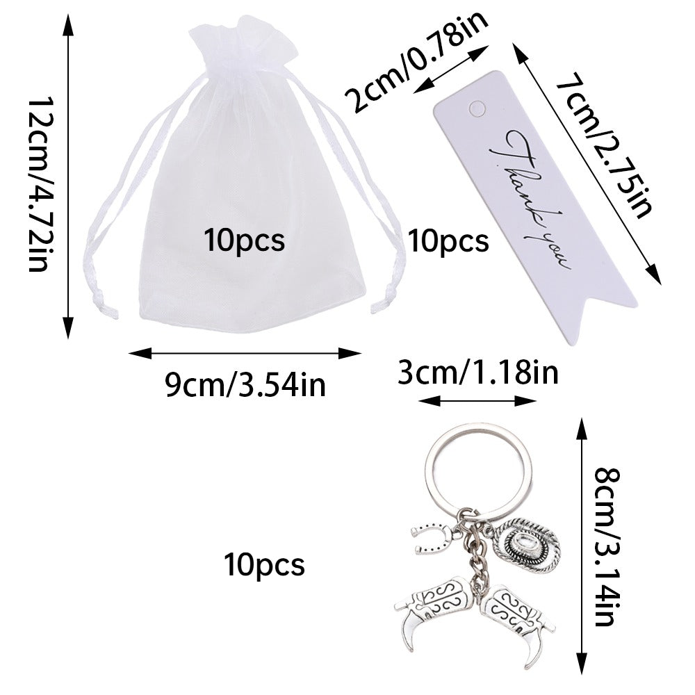 Cowboy Theme Keychain Party Pack
