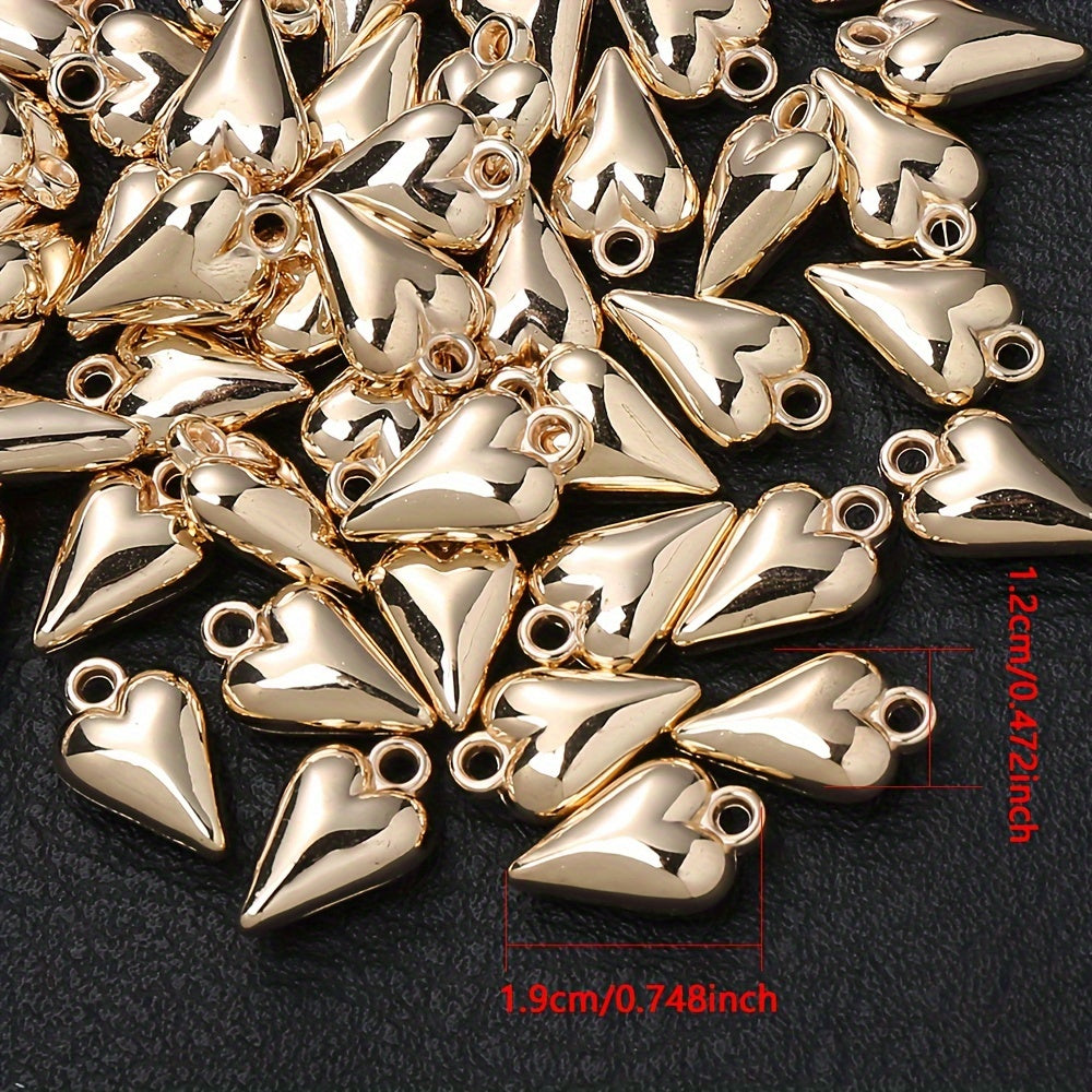 Plastic Heart Charms